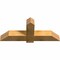 Ekena Millwork Eugene Rough Sawn Timber Gable Bracket, Western Red Cedar, 48"W x 20"H x 6"D x 6"F, 10/12 Pitch GBW048X20X0606EUG00RWR - alternate 4